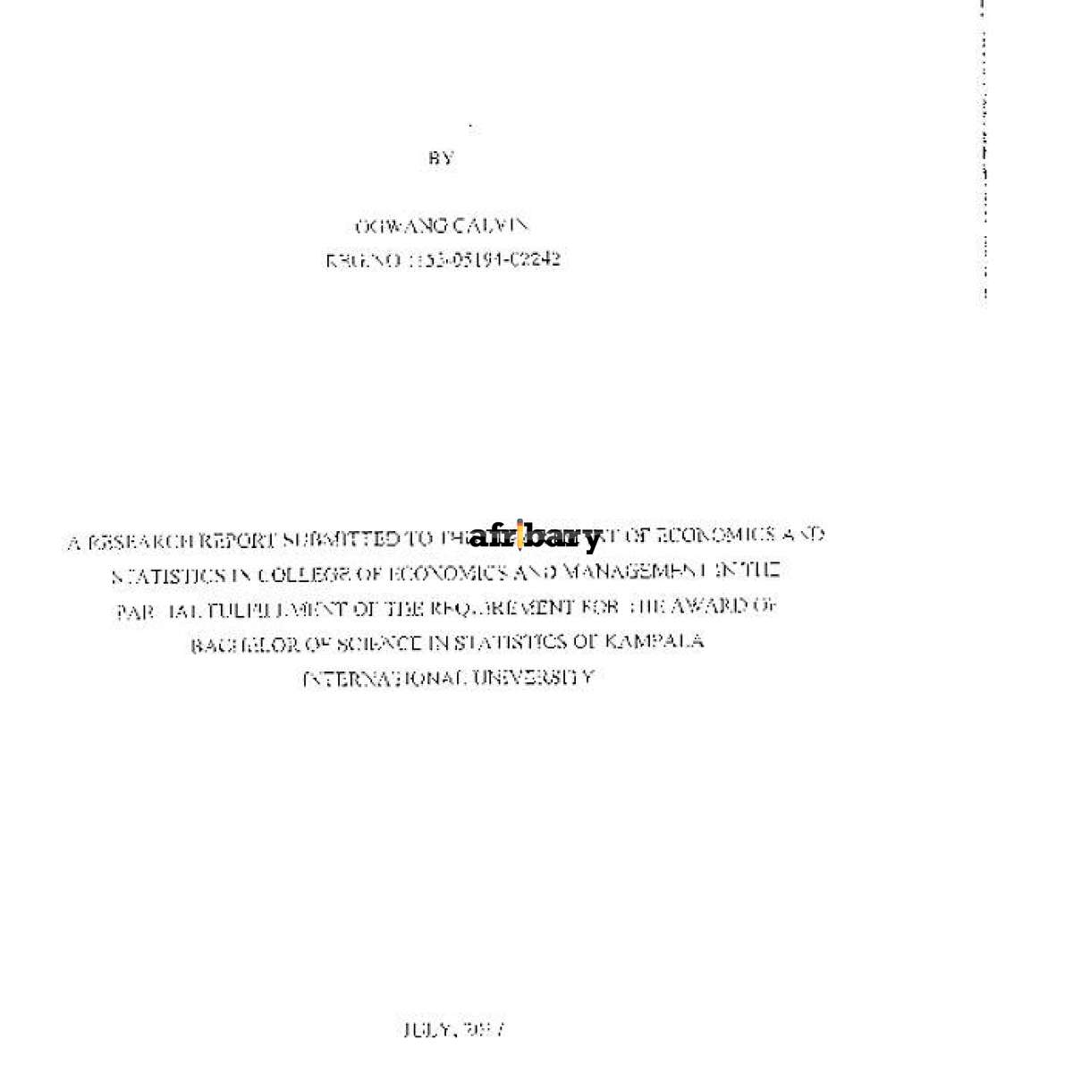 Drugs abuse and Morals of the Youth in Kansaga | Afribary Library